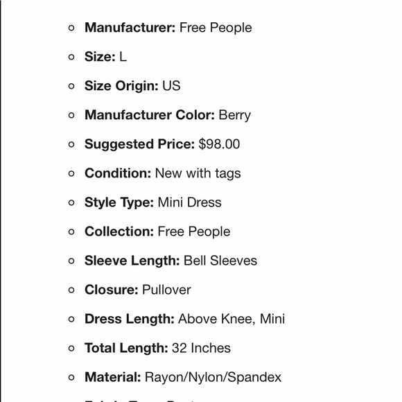 Free People berry size L VERY CUTE NWT - Picture 3 of 6